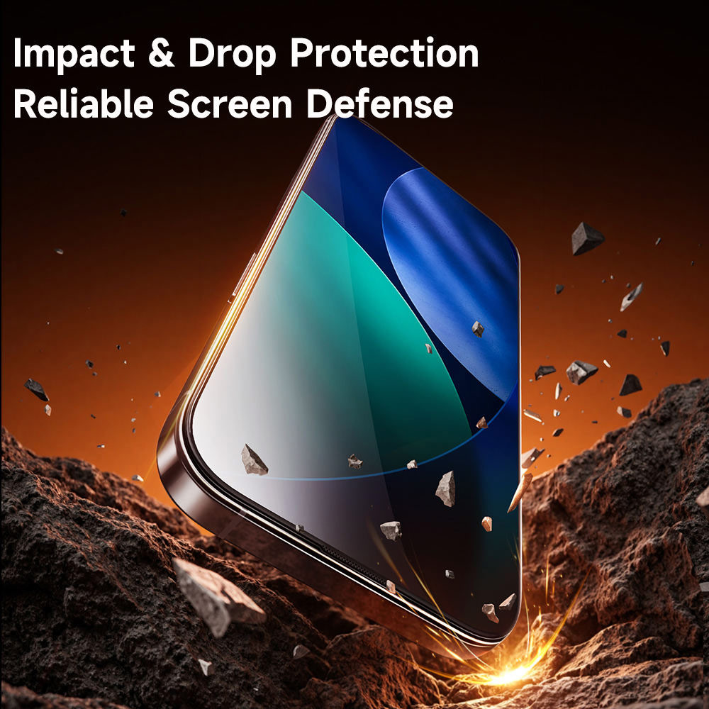 Picture of Apple iPhone 17 6.3  | Rock Clear HD Full Coverage Tempered Glass for iPhone 17 Pro 6.3 17 6.3 (Clear)