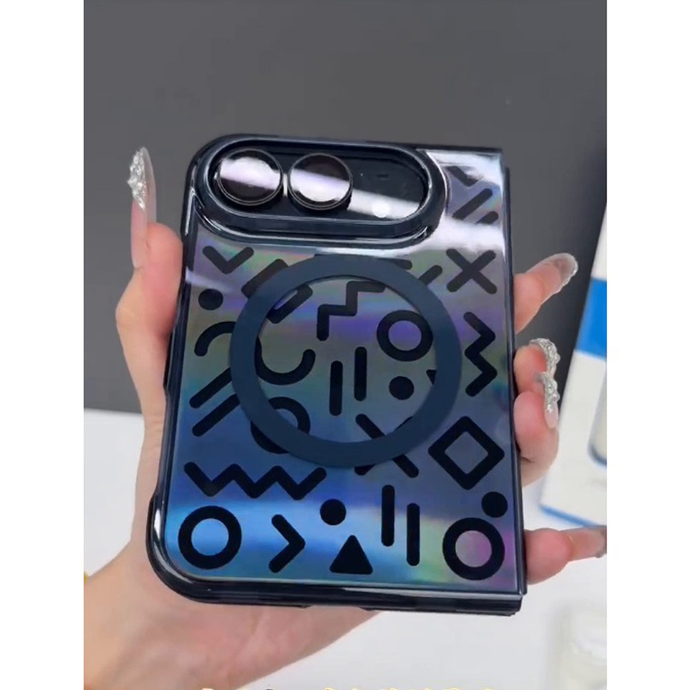 Picture of Apple iPhone Duo Case | ROCK Inshare Art Collage Magnetic Case for iPhone Duo - Iridescent Black