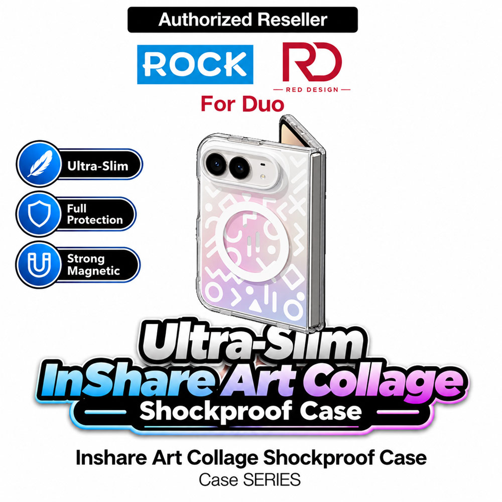 Picture of ROCK Inshare Art Collage Magnetic Case for iPhone Duo - Iridescent Apple iPhone Duo- Apple iPhone Duo Cases, Apple iPhone Duo Covers, iPad Cases and a wide selection of Apple iPhone Duo Accessories in Malaysia, Sabah, Sarawak and Singapore 