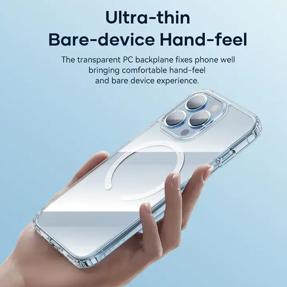 Picture of Apple iPhone 15 6.1 Case | Rock Pure Series Protection Magnetic Case Magsafe Compatible for iPhone 15 6.1 (Clear)