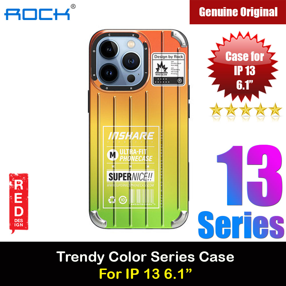 Picture of Rock Trendy Travel Luggage Design Irisdecent Gredient Color Drop Protection Anti Finger Print Case for iPhone 13 Pro 6.1 (Orange) Apple iPhone 13 6.1- Apple iPhone 13 6.1 Cases, Apple iPhone 13 6.1 Covers, iPad Cases and a wide selection of Apple iPhone 13 6.1 Accessories in Malaysia, Sabah, Sarawak and Singapore 