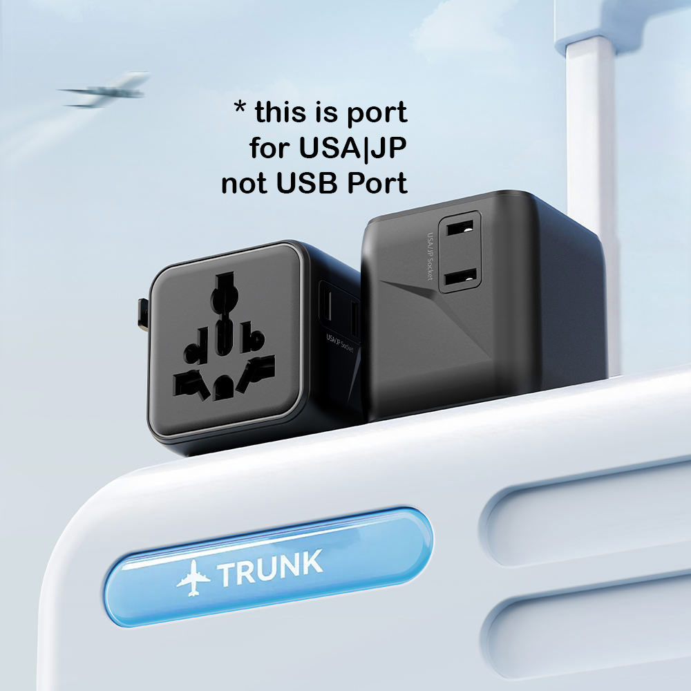 Picture of ROCK 2026 T30 Desktop Charger World Travel Adapter with QC3.0 PD3.0 PPS Fast Charging and AC Port (Black)