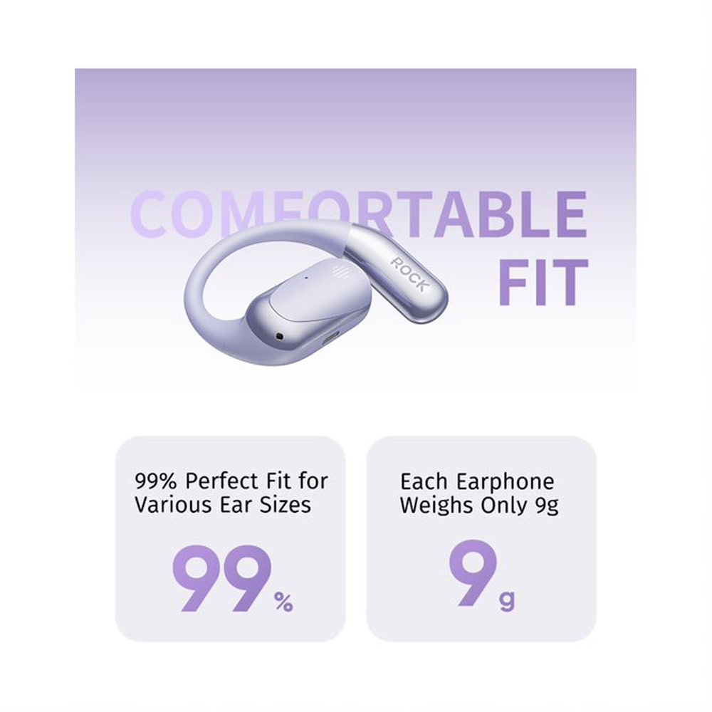 Picture of Rock X911 OWS Bluetooth Earphones Open Ear Comfort Hook Design Earphone Music Call Noise Cancellation (Green Shin Chan)