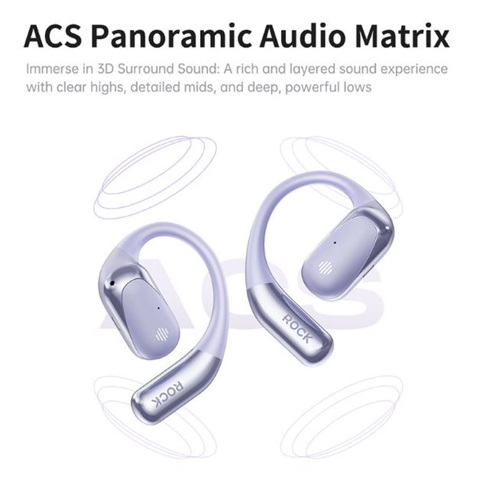 Picture of Rock X911 OWS Bluetooth Earphones Open Ear Comfort Hook Design Earphone Music Call Noise Cancellation (Green Shin Chan)