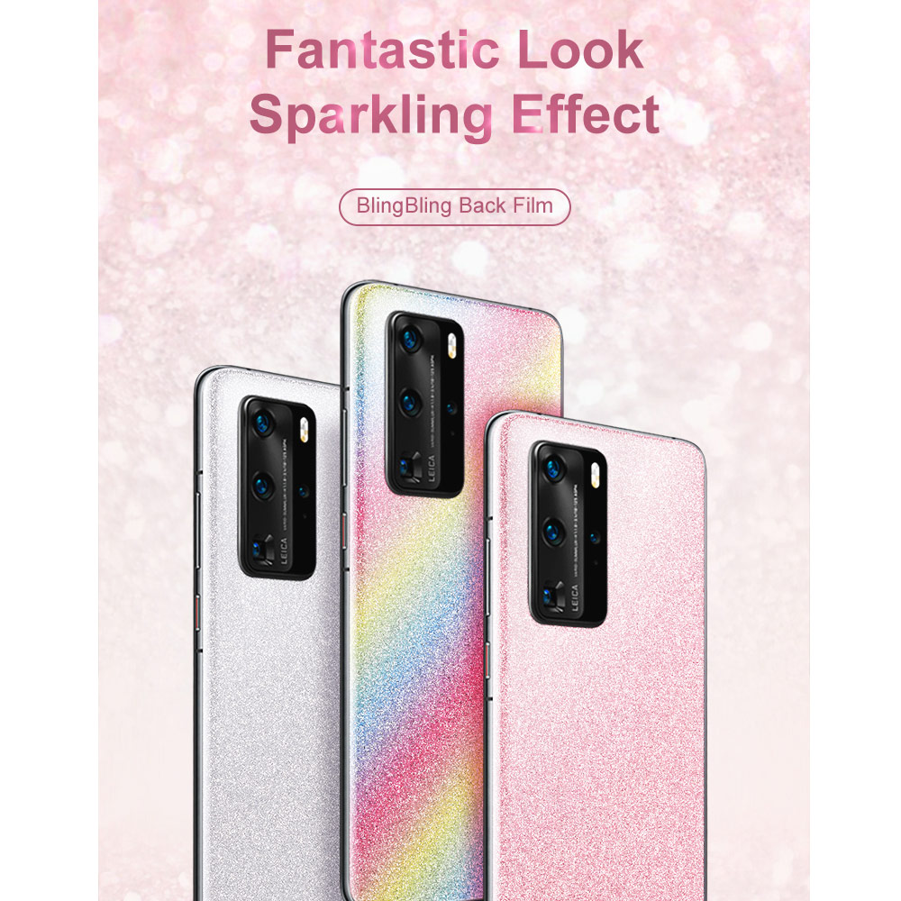 Picture of Apple iPhone 11 6.1  | Rock Space Custom Made for All Phone Model Bling Bling Series Back Film Protector Sticker for Any Phone Model (Silver)