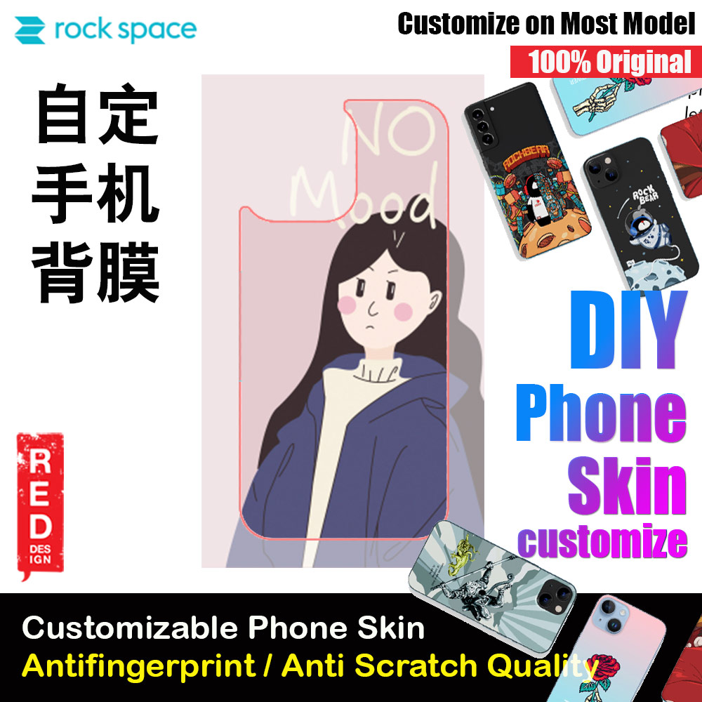 Picture of Rock Space DIY 自定 定制 设计 手机背膜 贴纸 DIY Customize High Quality Print Phone Skin Sticker for Multiple Phone Model with Multiple Photo Images Gallery or with Own Phone Text (People No Mood) Red Design- Red Design Cases, Red Design Covers, iPad Cases and a wide selection of Red Design Accessories in Malaysia, Sabah, Sarawak and Singapore 