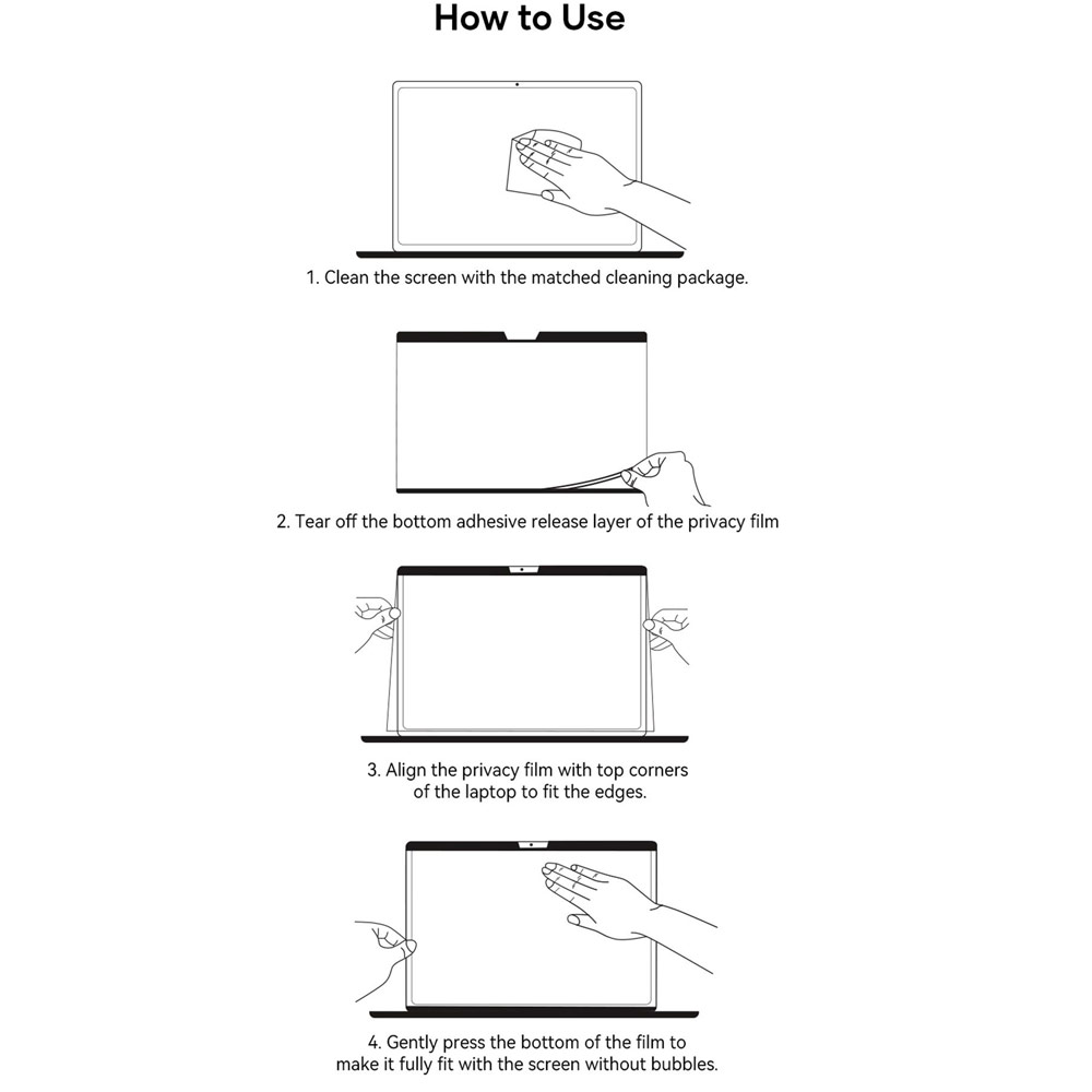 Picture of Apple MacBook Pro 13\" 2020 Screen Protector | Rock Space Magnetic Privacy Anti Peep View PET HD Screen Protector for Macbook Air 13.3" Macbook Pro 13.3"