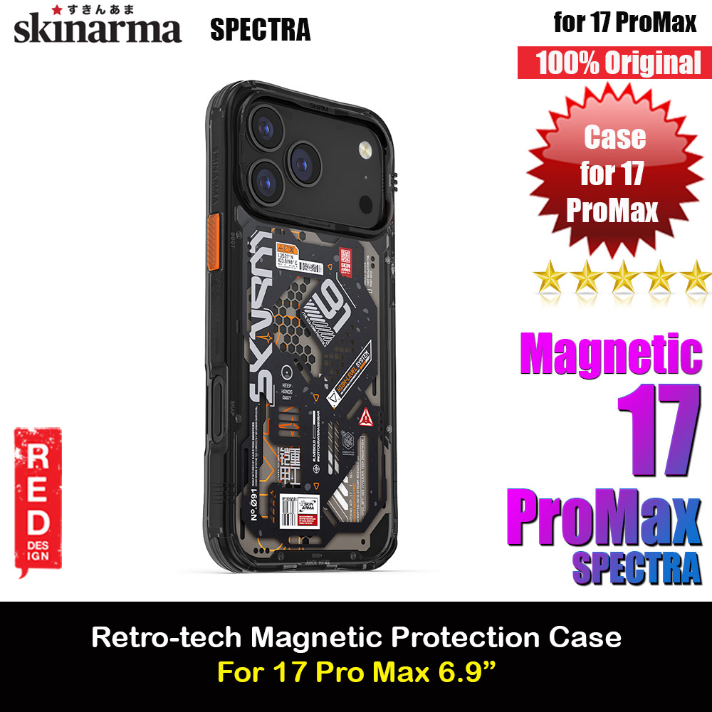 Picture of Skinarma Spectra Magcharge Drop Protection Case for iPhone 17 Pro Max 6.9 (Black) Apple iPhone 17 Pro Max 6.9- Apple iPhone 17 Pro Max 6.9 Cases, Apple iPhone 17 Pro Max 6.9 Covers, iPad Cases and a wide selection of Apple iPhone 17 Pro Max 6.9 Accessories in Malaysia, Sabah, Sarawak and Singapore 