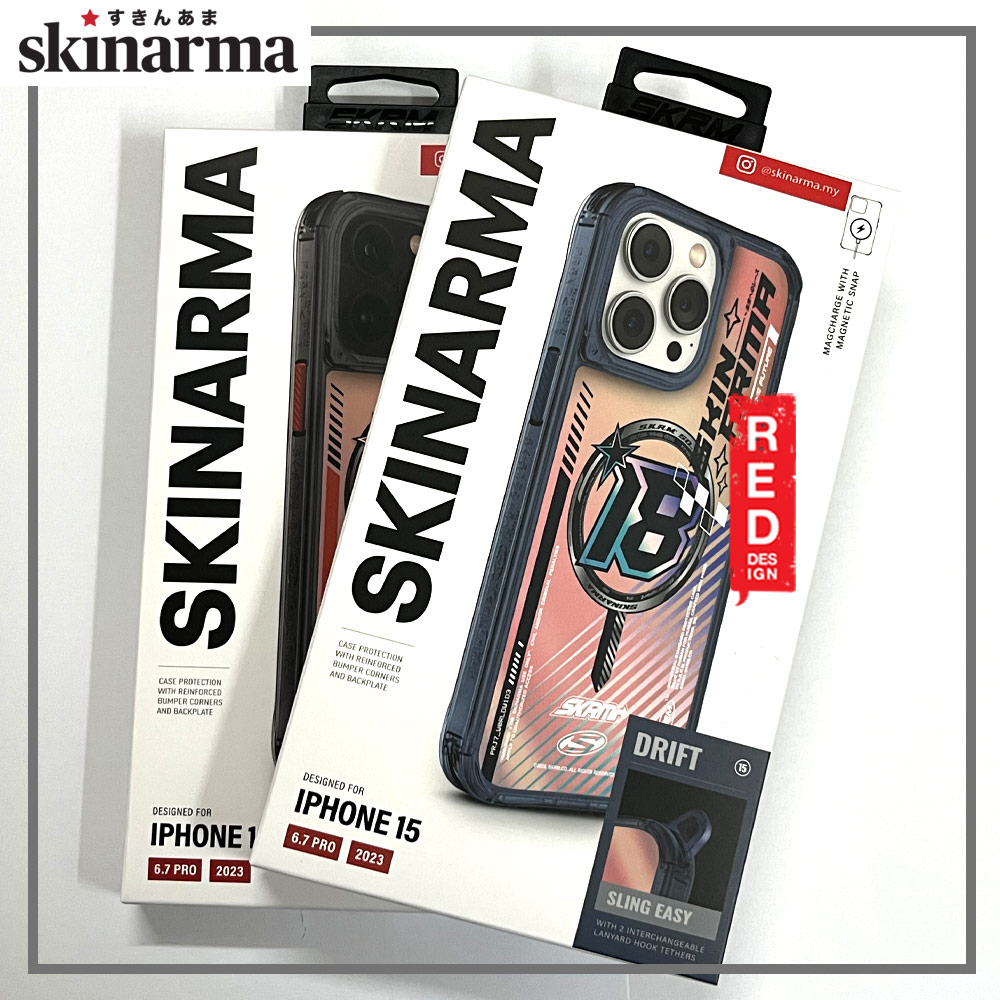 Picture of Apple iPhone 15 6.1 Case | Skinarma Magnetic Charge Drop Protection Case for iPhone 15 6.1 (Hologram Blue)