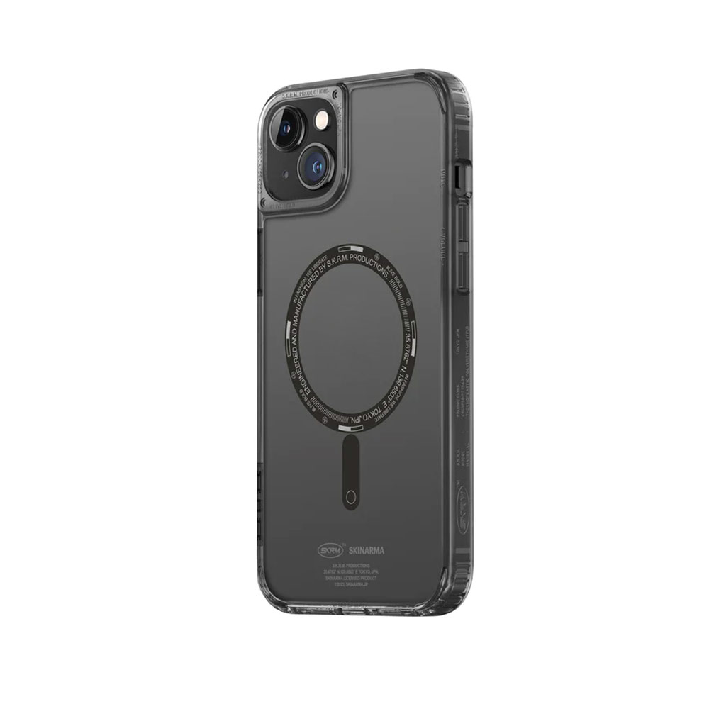 Picture of Apple iPhone 14 Plus 6.7 Case | Skinarma Saido MagCharge Series Drop Protection Case with Magsafe Magnetic Charging Compatible for iPhone 14 Plus 6.7 (Smoke)