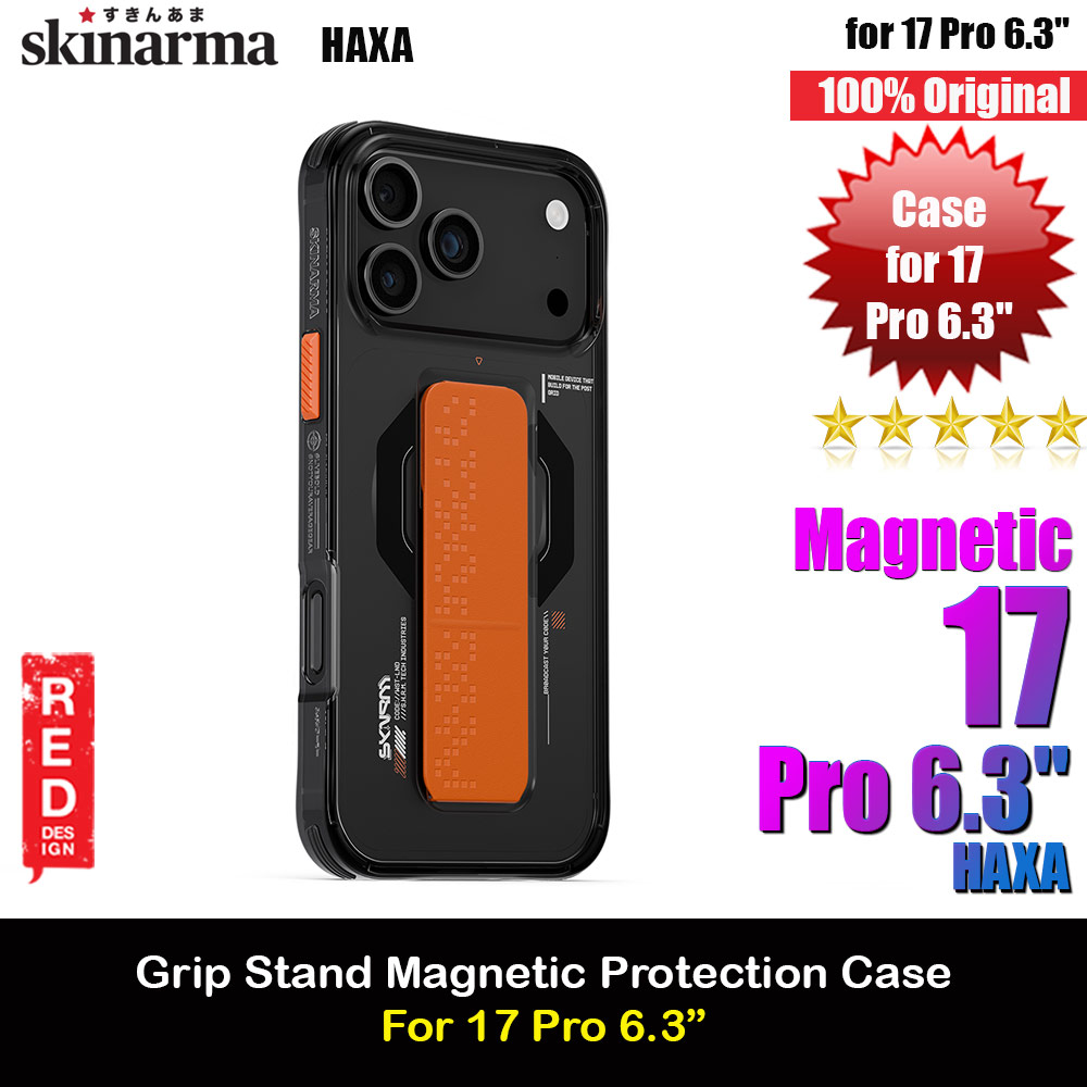 Picture of Skinarma Haxa Magcharge Grip Stand Droop Protection Case for iPhone 17 Pro 6.3 (Graphite) Apple iPhone 17 Pro 6.3- Apple iPhone 17 Pro 6.3 Cases, Apple iPhone 17 Pro 6.3 Covers, iPad Cases and a wide selection of Apple iPhone 17 Pro 6.3 Accessories in Malaysia, Sabah, Sarawak and Singapore 