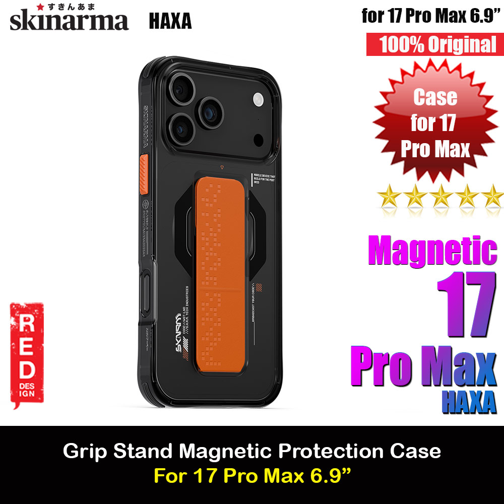 Picture of Skinarma Haxa Magcharge Grip Stand Droop Protection Case for iPhone 17 Pro Max 6.9 (Graphite) Apple iPhone 17 Pro Max 6.9- Apple iPhone 17 Pro Max 6.9 Cases, Apple iPhone 17 Pro Max 6.9 Covers, iPad Cases and a wide selection of Apple iPhone 17 Pro Max 6.9 Accessories in Malaysia, Sabah, Sarawak and Singapore 