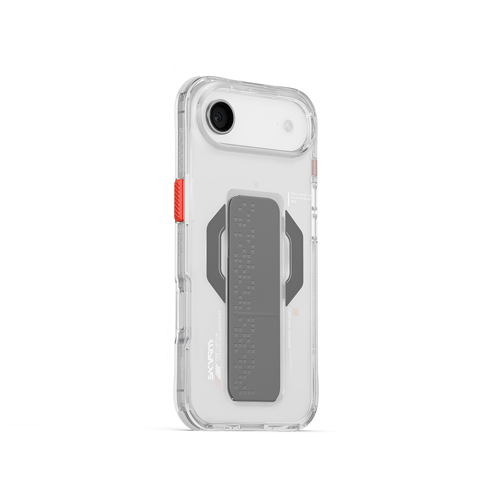 Picture of Apple iPhone Air 6.5 Case | Skinarma Haxa Magcharge Grip Stand Droop Protection Case for iPhone Air 6.5 (Clear)