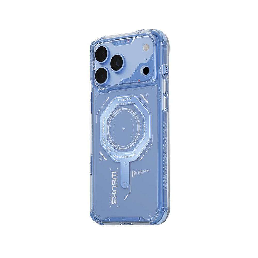 Picture of Apple iPhone 18 Pro Max Case | Skinarma MAGMA Magnetic Charge Drop Protection Case with Camera Control Button for iPhone 18 Pro Max 6.9 - Blue