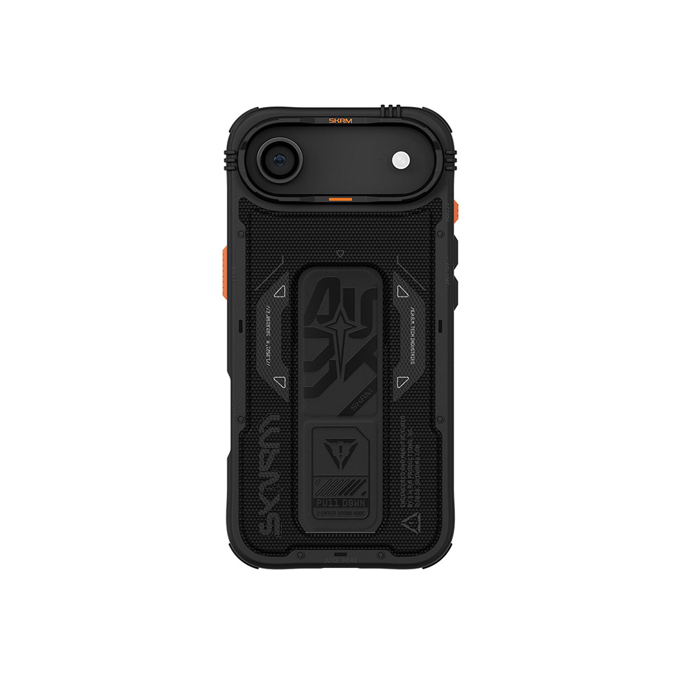 Picture of Apple iPhone Air 6.5 Case | Skinarma Phantom Magcharge Grip Stand Droop Protection Case for iPhone 17 Air 6.5 (Black)