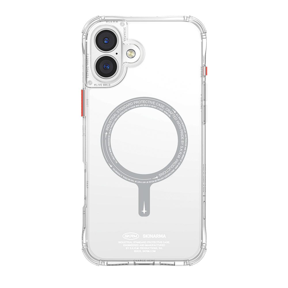 Picture of Apple iPhone 16 6.1 Case | Skinarma Saido Magsafe Series Drop Protection Case for iPhone 16 6.1 (Clear)
