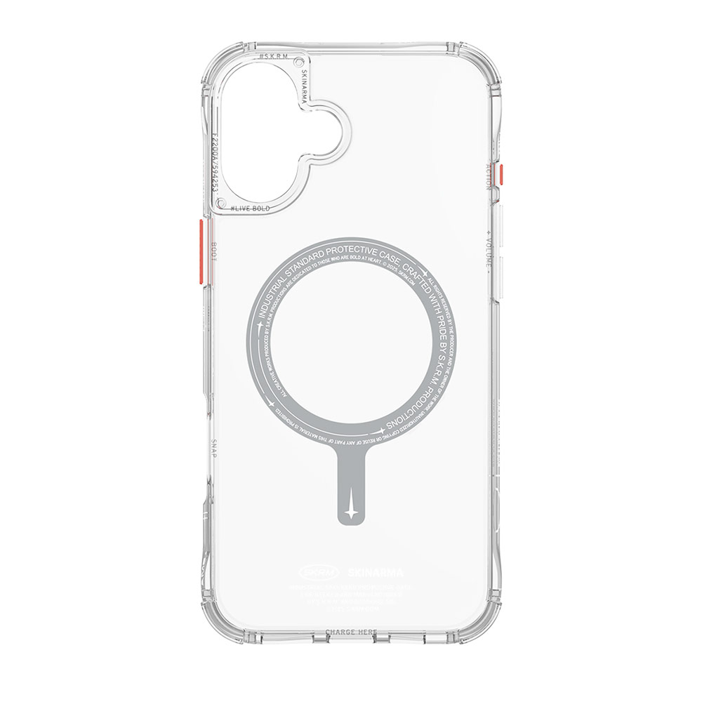 Picture of Apple iPhone 16 6.1 Case | Skinarma Saido Magsafe Series Drop Protection Case for iPhone 16 6.1 (Clear)