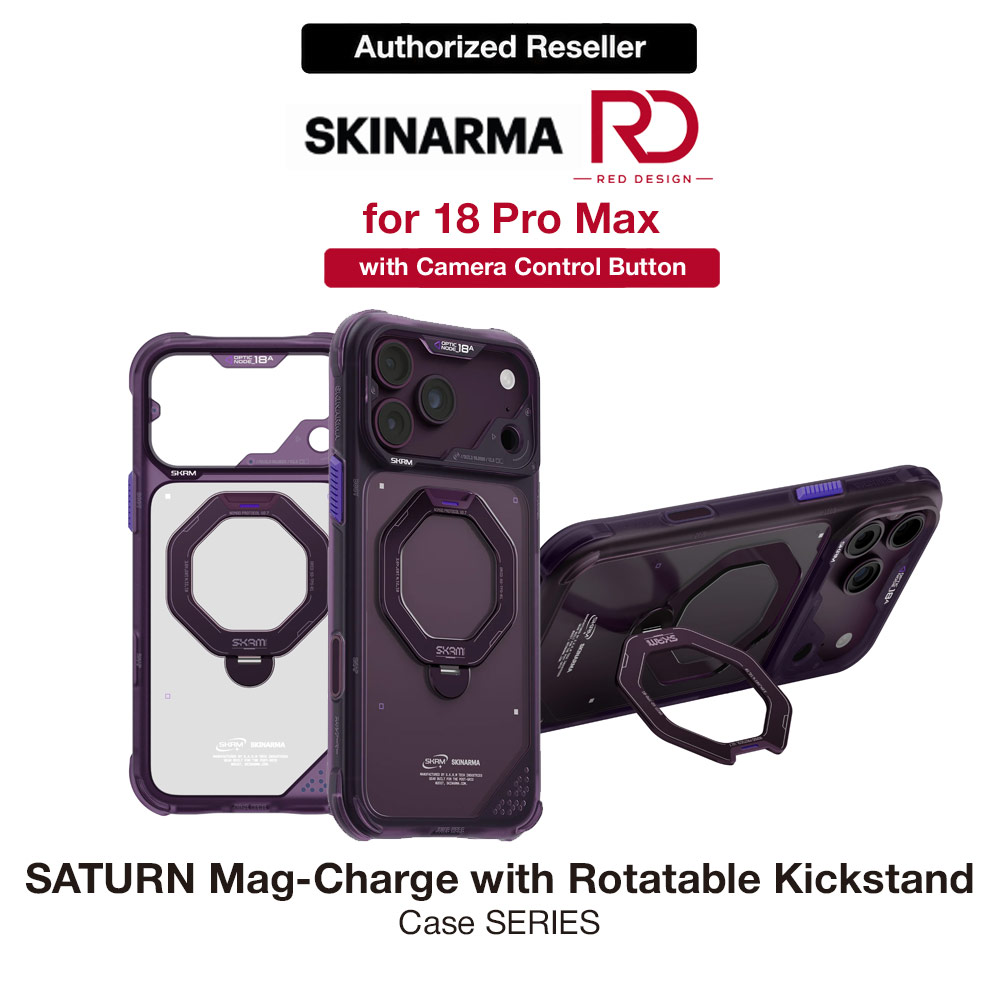 Picture of Skinarma Saturn Magnetic Charge 360° Rotatable Kickstand Drop Protection Case with Camera Control Button for iPhone 18 Pro Max 6.9 - Burgundy Apple iPhone 18 Pro Max- Apple iPhone 18 Pro Max Cases, Apple iPhone 18 Pro Max Covers, iPad Cases and a wide selection of Apple iPhone 18 Pro Max Accessories in Malaysia, Sabah, Sarawak and Singapore 
