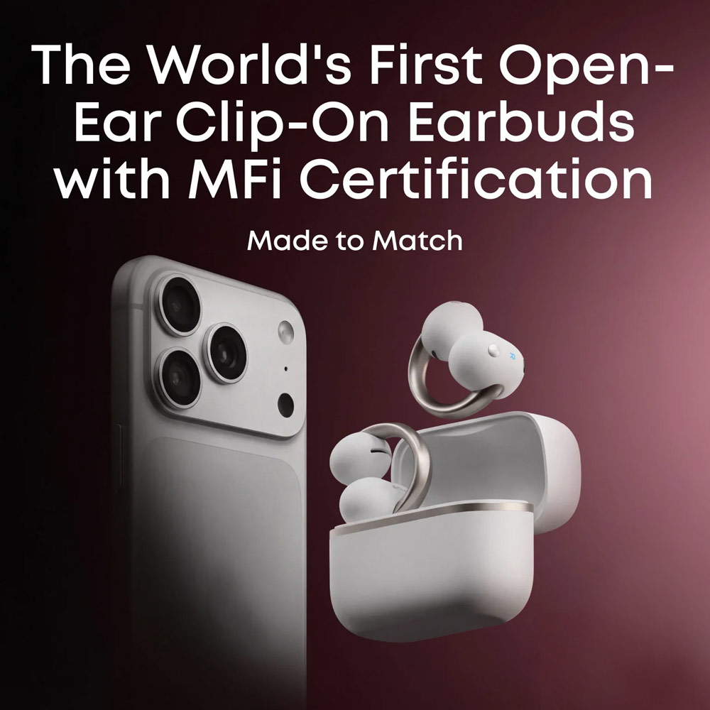 Picture of Soundcore by Anker AeroClip 2 Guinness-Certified Open-Ear Clip-On Earbuds with AI Clear Calls - Midnight Black