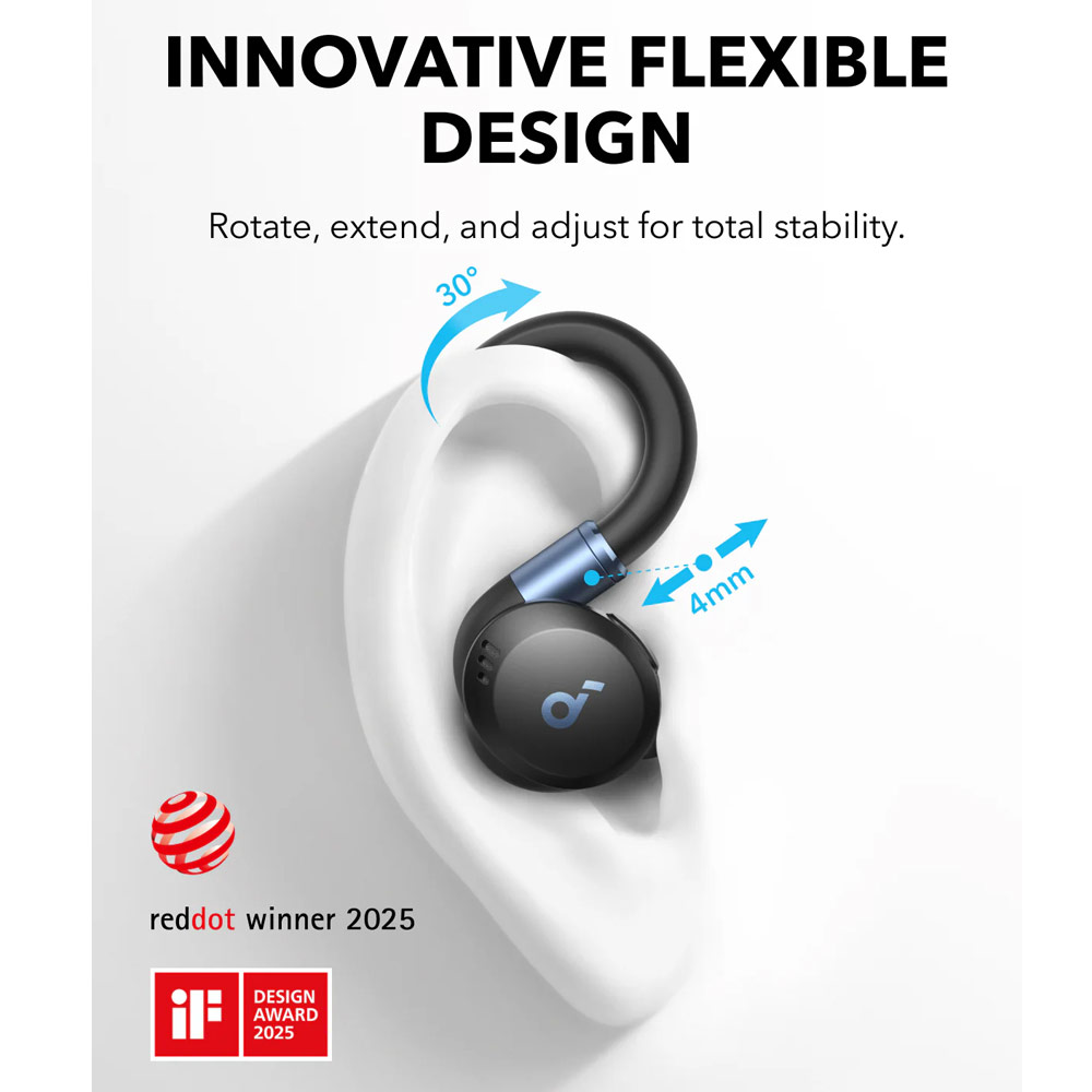 Picture of Soundcore by Anker Sport X20 Comfortable In-Ear Sport Earbuds with Hook Super Bass Strong Noice Cancellation Long Hour (Black)