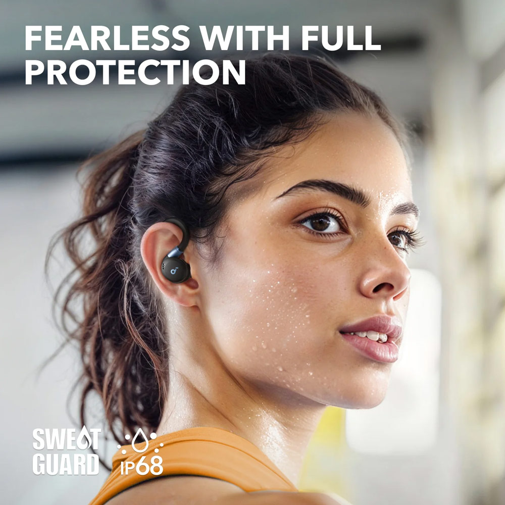 Picture of Soundcore by Anker Sport X20 Comfortable In-Ear Sport Earbuds with Hook Super Bass Strong Noice Cancellation Long Hour (Black)