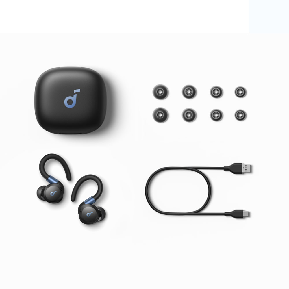 Picture of Soundcore by Anker Sport X20 Comfortable In-Ear Sport Earbuds with Hook Super Bass Strong Noice Cancellation Long Hour (Black)