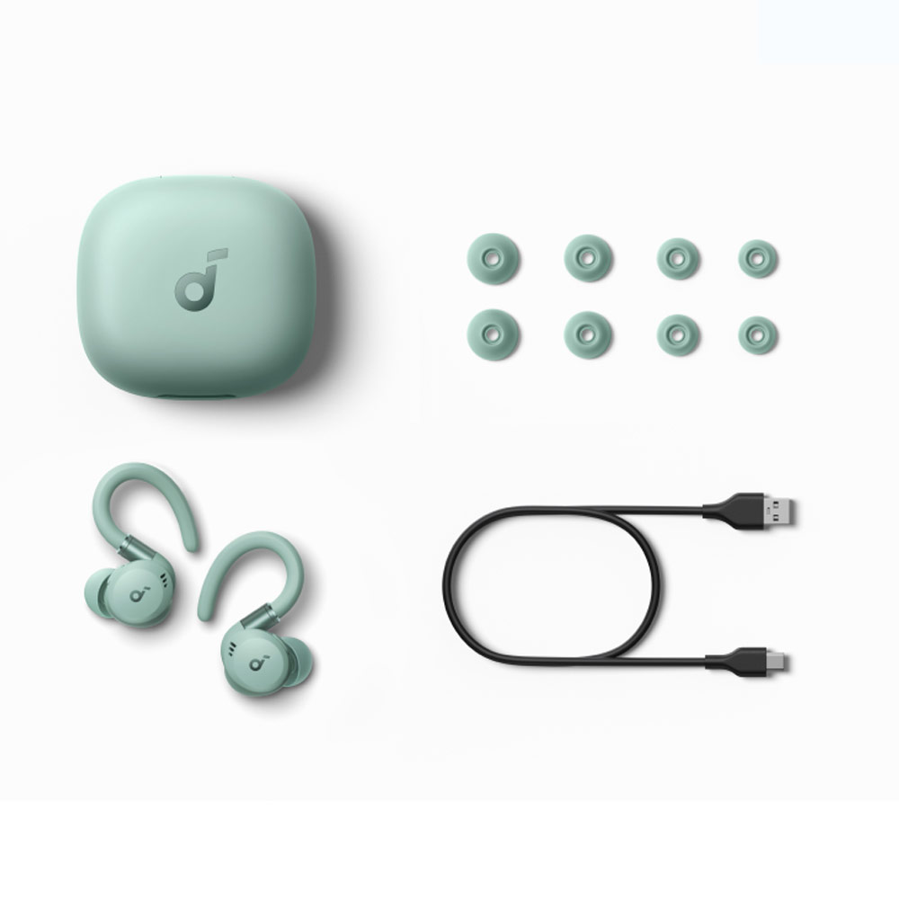 Picture of Soundcore by Anker Sport X20 Comfortable In-Ear Sport Earbuds with Hook Super Bass Strong Noice Cancellation Long Hour (Green)