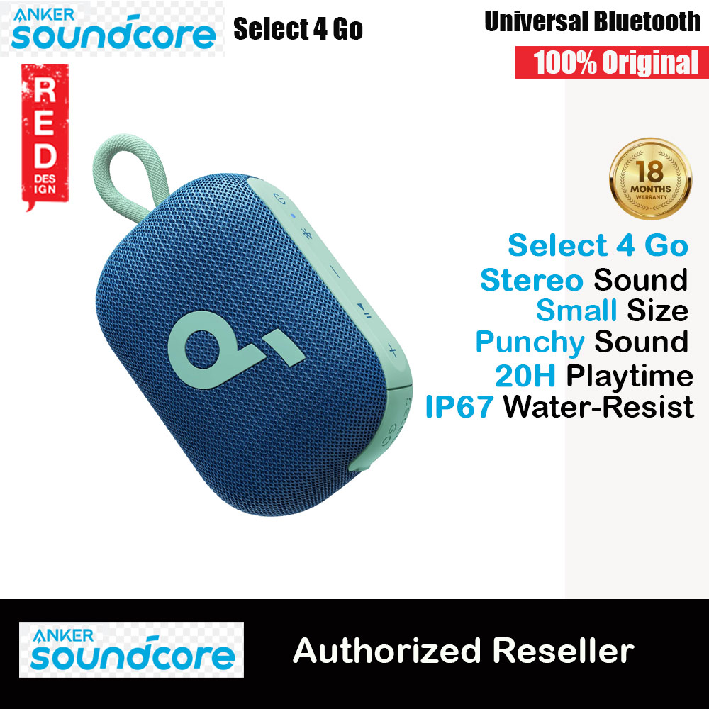Picture of Soundcore by Anker Select 4 Go Portable Bluetooth Shower Speaker IP67 Protection 20 Hour Playback Outdoor Speaker (Blue) Red Design- Red Design Cases, Red Design Covers, iPad Cases and a wide selection of Red Design Accessories in Malaysia, Sabah, Sarawak and Singapore 