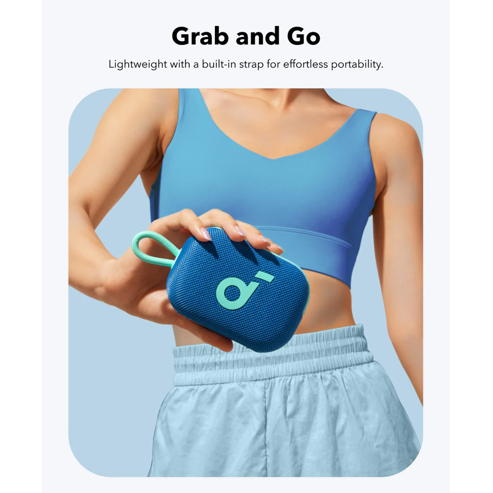 Picture of Soundcore by Anker Select 4 Go Portable Bluetooth Shower Speaker IP67 Protection 20 Hour Playback Outdoor Speaker (Blue)