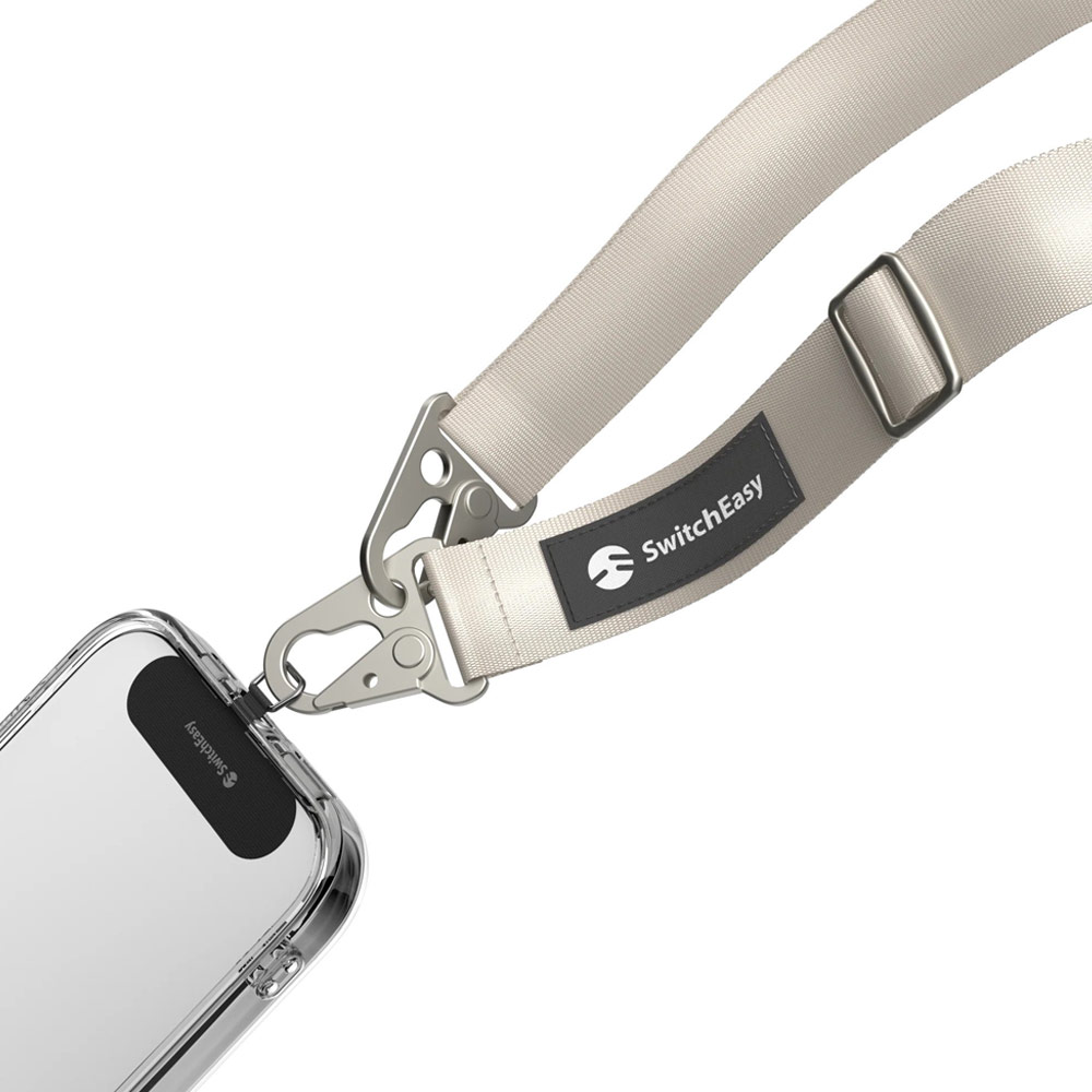 Picture of Switcheasy Easy Strap Crossbody Lanyard Shoulder Holder Card Link Adjustable Strap for any closed-bottom phone case (Coconut White)