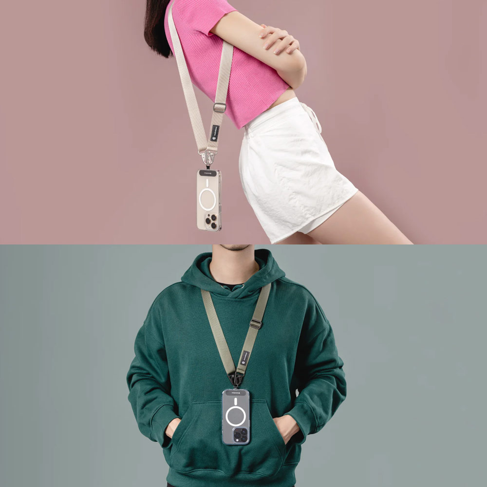 Picture of Switcheasy Easy Strap Crossbody Lanyard Shoulder Holder Card Link Adjustable Strap for any closed-bottom phone case (Orange)