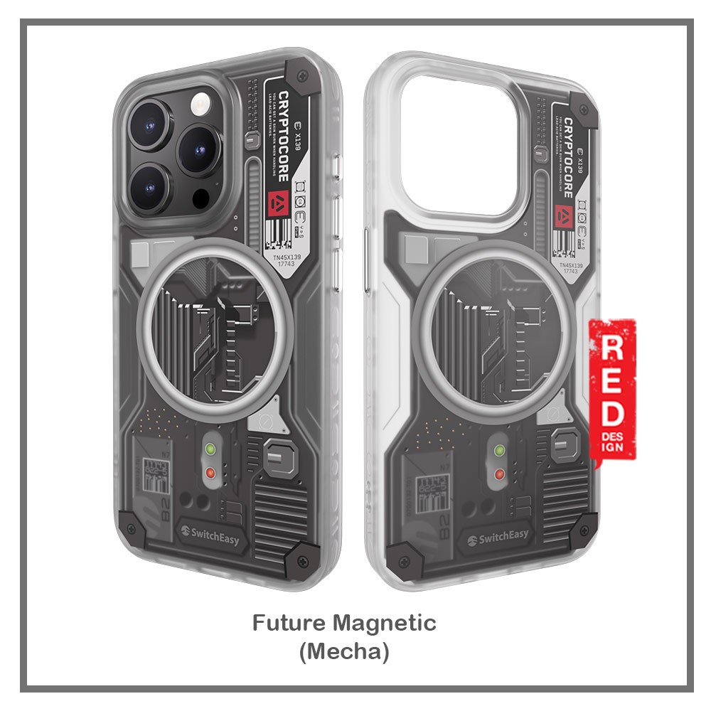 Picture of Apple iPhone 15 Pro Max 6.7 Case | Switcheasy Future Double In Mold Decoration Fashionable Magsafe Compatible Case for Apple iPhone 15 Pro Max 6.7 (Mecha)
