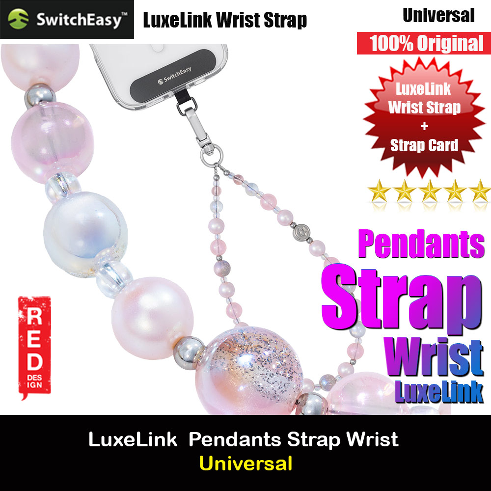 Picture of Switcheasy Luxe Pendan Wrist Strap Strap Card Phone Lanyard for any closed-bottom phone case (Sakura Whisper) Red Design- Red Design Cases, Red Design Covers, iPad Cases and a wide selection of Red Design Accessories in Malaysia, Sabah, Sarawak and Singapore 