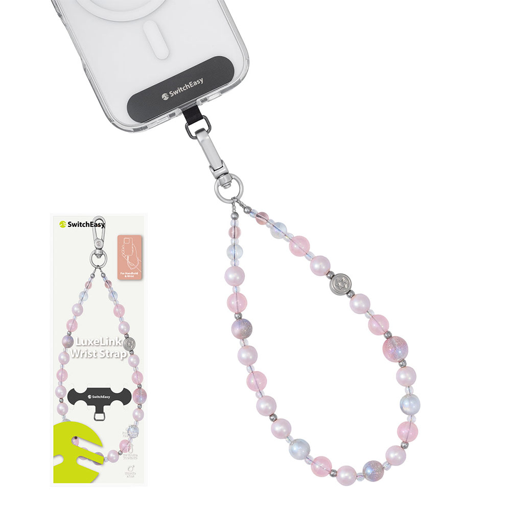 Picture of Switcheasy Luxe Pendan Wrist Strap Strap Card Phone Lanyard for any closed-bottom phone case (Sakura Whisper)