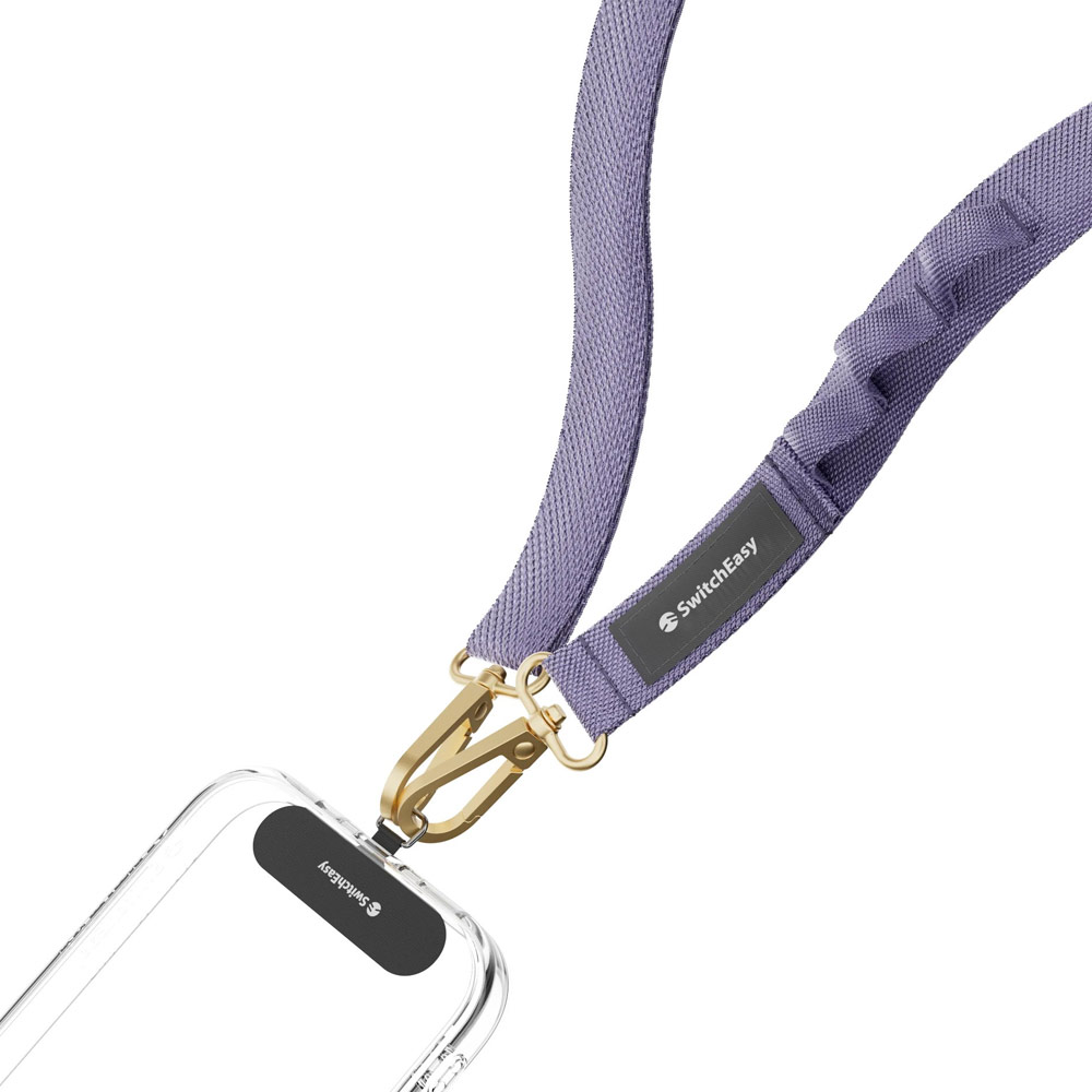 Picture of Switcheasy Easy Strap with Multiple Hang Design Crossbody Lanyard Shoulder Holder Card Link Adjustable Strap for any closed-bottom phone case (British Lavender Purple)