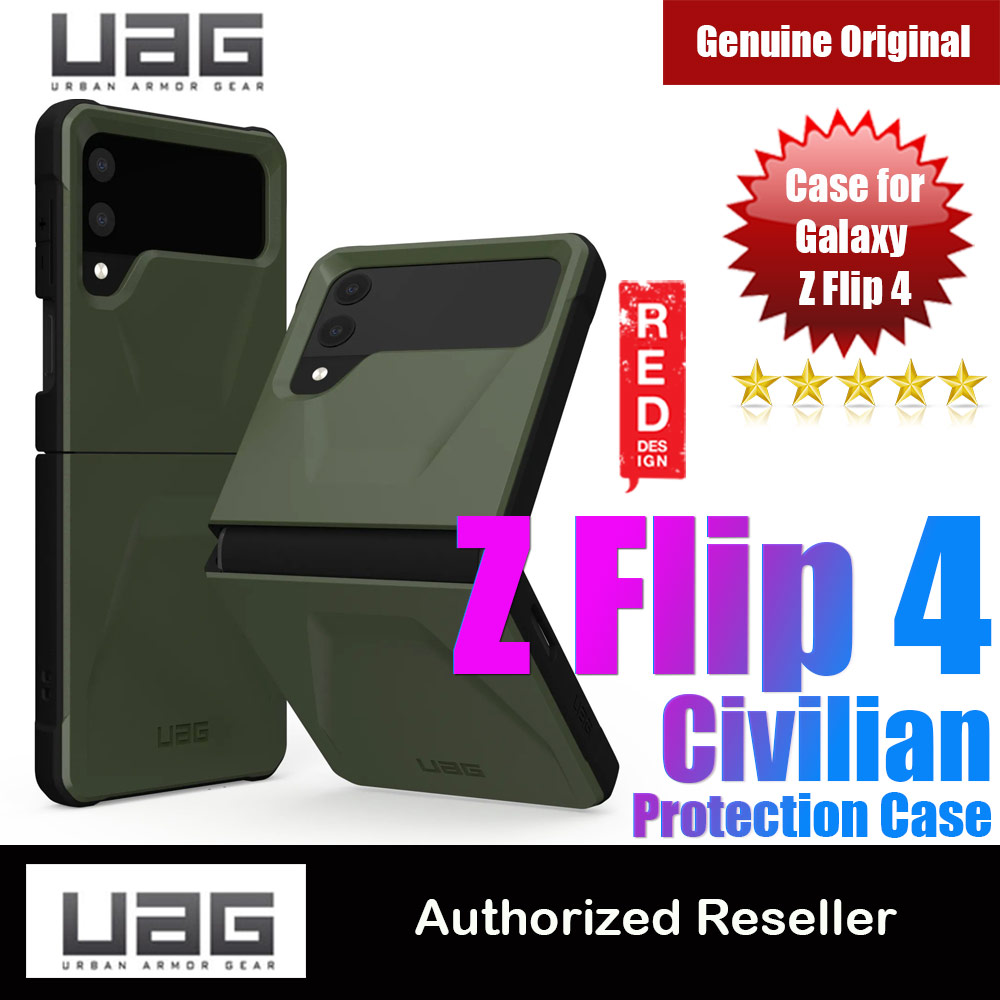 Picture of UAG Civilian Series Drop Protection Case with Hinge Protection for Samsung Galaxy Z Flip 4 (Olive) Samsung Galaxy Z Flip 4- Samsung Galaxy Z Flip 4 Cases, Samsung Galaxy Z Flip 4 Covers, iPad Cases and a wide selection of Samsung Galaxy Z Flip 4 Accessories in Malaysia, Sabah, Sarawak and Singapore 