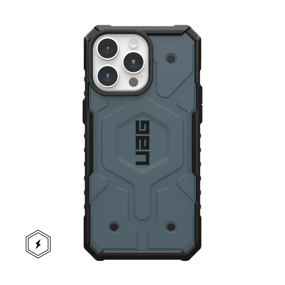 Picture of Apple iPhone 15 Pro Max 6.7 Case | UAG Pathfinder Magsafe Compatible Drop Proof Case for iPhone 15 Pro Max 6.7 (Cloud Blue)
