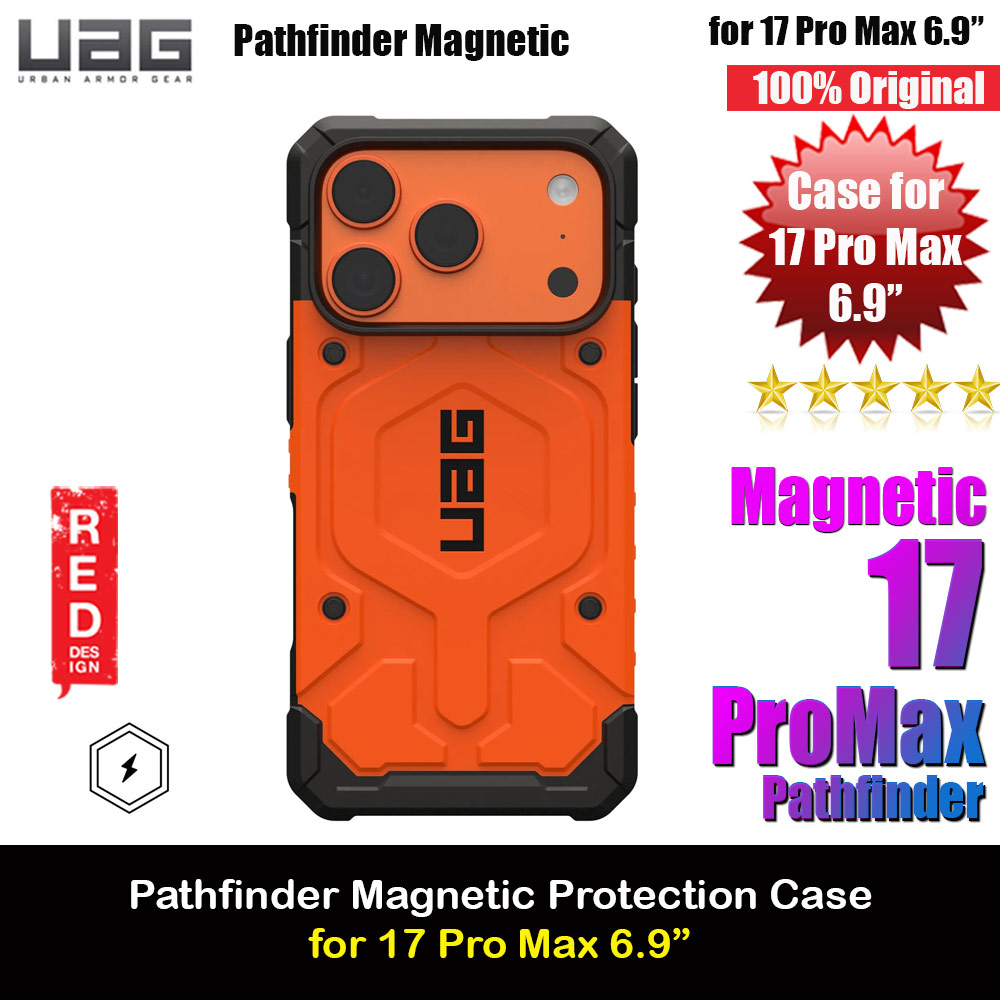 Picture of UAG Pathfinder Magsafe Compatible Drop Proof Case for iPhone 17 Pro Max 6.9 (Orange) Apple iPhone 17 Pro Max 6.9- Apple iPhone 17 Pro Max 6.9 Cases, Apple iPhone 17 Pro Max 6.9 Covers, iPad Cases and a wide selection of Apple iPhone 17 Pro Max 6.9 Accessories in Malaysia, Sabah, Sarawak and Singapore 