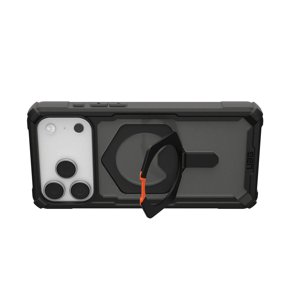 Picture of Apple iPhone 17 Pro Max 6.9 Case | UAG Plasma XTE Magsafe Drop Proof Shock Absorbing Drop Protection Case Kickstand Case for iPhone 17 Pro Max 6.9 (Black Pop Orange)