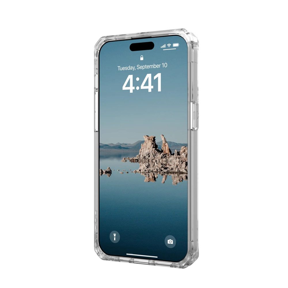 Picture of Apple iPhone 15 Pro Max 6.7 Case | UAG Plyo Magsafe Compatible Drop Proof Shock Impact Resistant Transparent Clear Case for iPhone 15 Pro Max 6.7 (Ice Silver)
