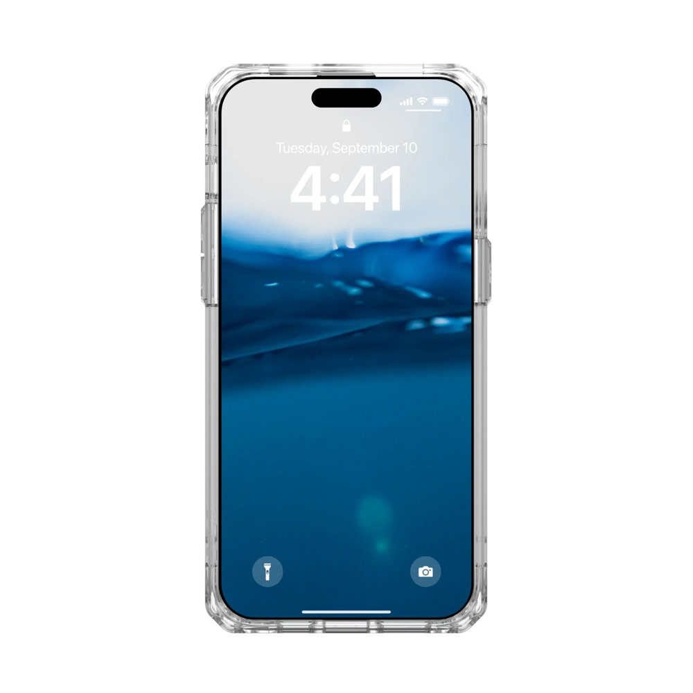 Picture of Apple iPhone 15 Pro 6.1 Case | UAG Plyo Drop Proof Shock Impact Resistant Transparent Clear Case for iPhone 15 Pro 6.1 (Ice)