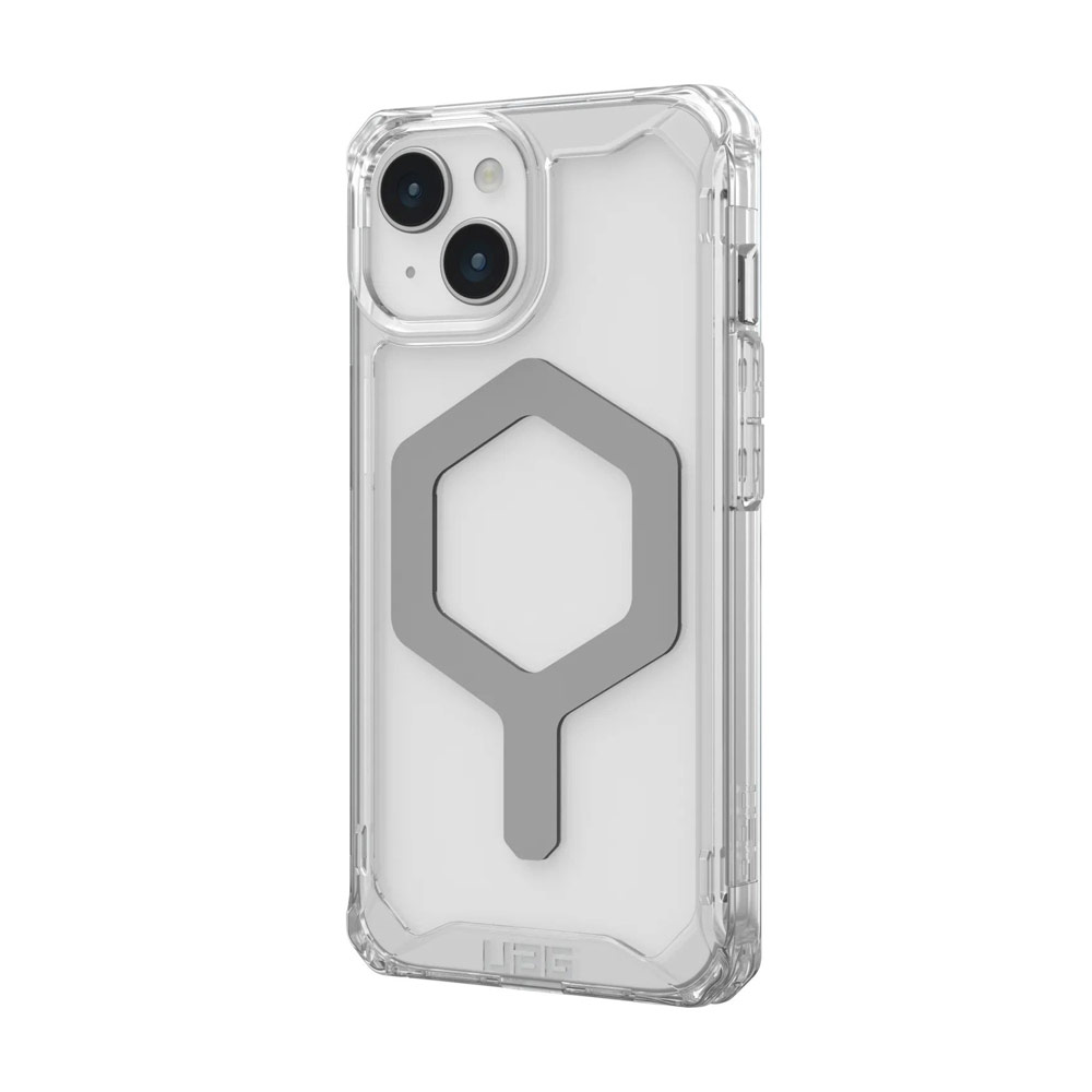 Picture of Apple iPhone 15 6.1 Case | UAG Plyo Magsafe Compatible Drop Proof Shock Impact Resistant Transparent Clear Case for iPhone 15 6.1 (Ice Silver)