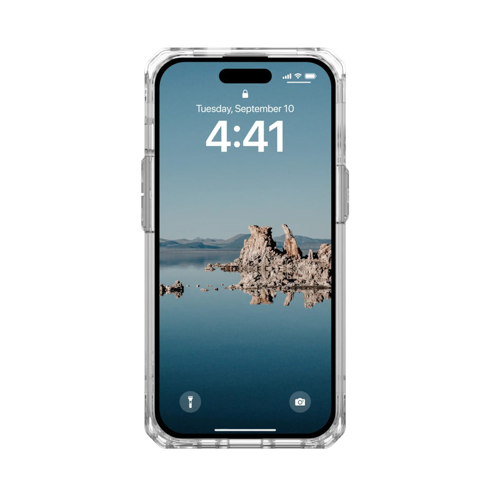 Picture of Apple iPhone 15 6.1 Case | UAG Plyo Magsafe Compatible Drop Proof Shock Impact Resistant Transparent Clear Case for iPhone 15 6.1 (Ice Silver)