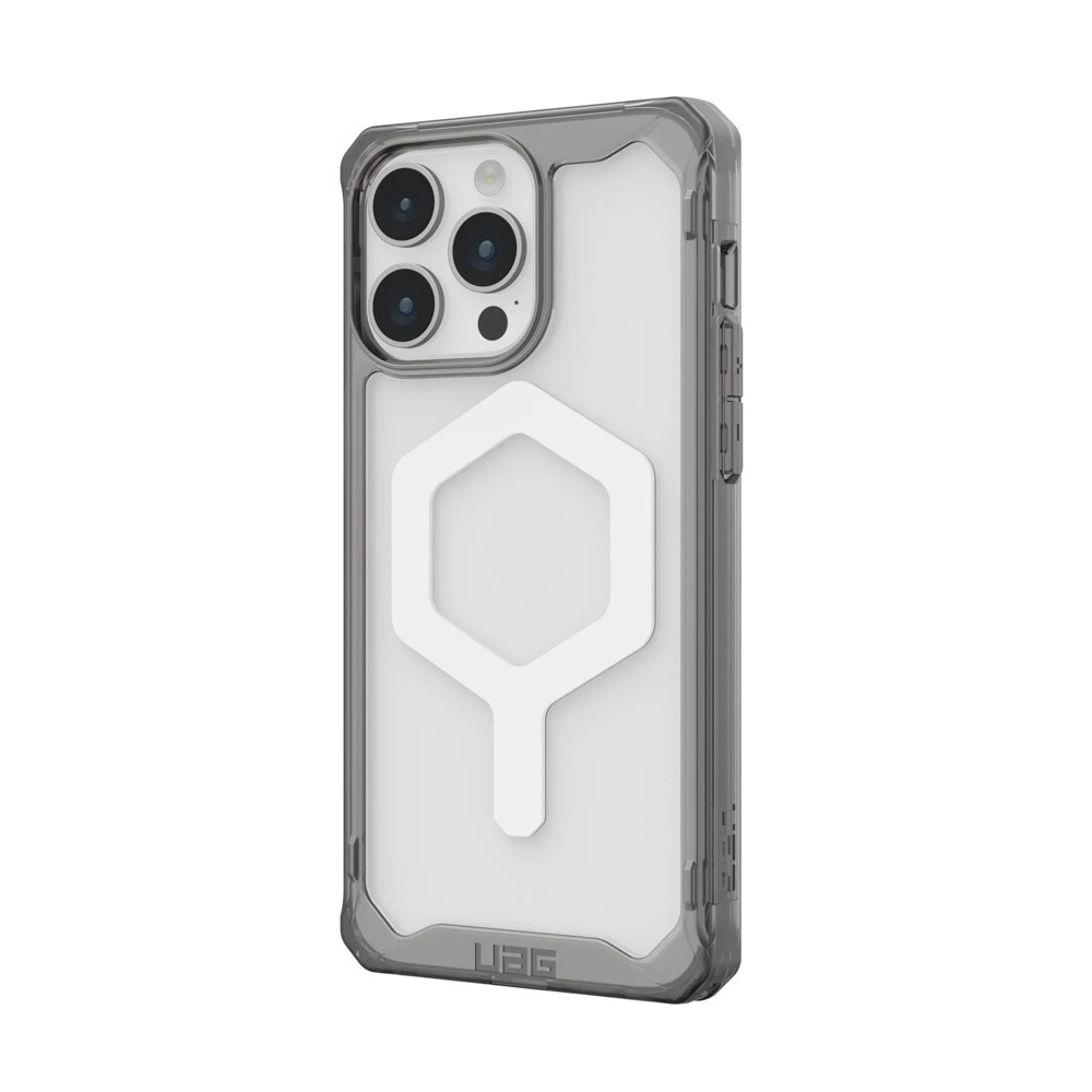 Picture of Apple iPhone 15 Pro Max 6.7 Case | UAG Plyo Magsafe Compatible Drop Proof Shock Impact Resistant Transparent Clear Case for iPhone 15 Pro Max 6.7 (Ash White)