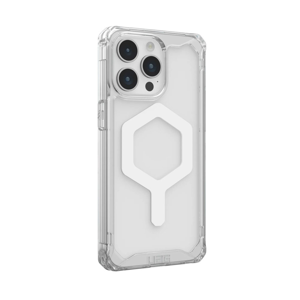 Picture of Apple iPhone 15 Pro Max 6.7 Case | UAG Plyo Magsafe Compatible Drop Proof Shock Impact Resistant Transparent Clear Case for iPhone 15 Pro Max 6.7 (Ice White)