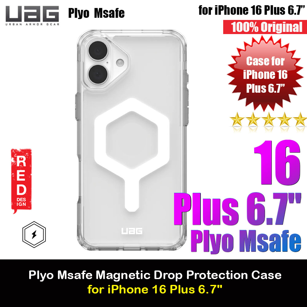 Picture of UAG Plyo Magsafe Drop Proof Shock Impact Resistant Transparent Clear Case for iPhone 16 Plus 6.7 (Ice White) Apple iPhone 16 Plus 6.7- Apple iPhone 16 Plus 6.7 Cases, Apple iPhone 16 Plus 6.7 Covers, iPad Cases and a wide selection of Apple iPhone 16 Plus 6.7 Accessories in Malaysia, Sabah, Sarawak and Singapore 