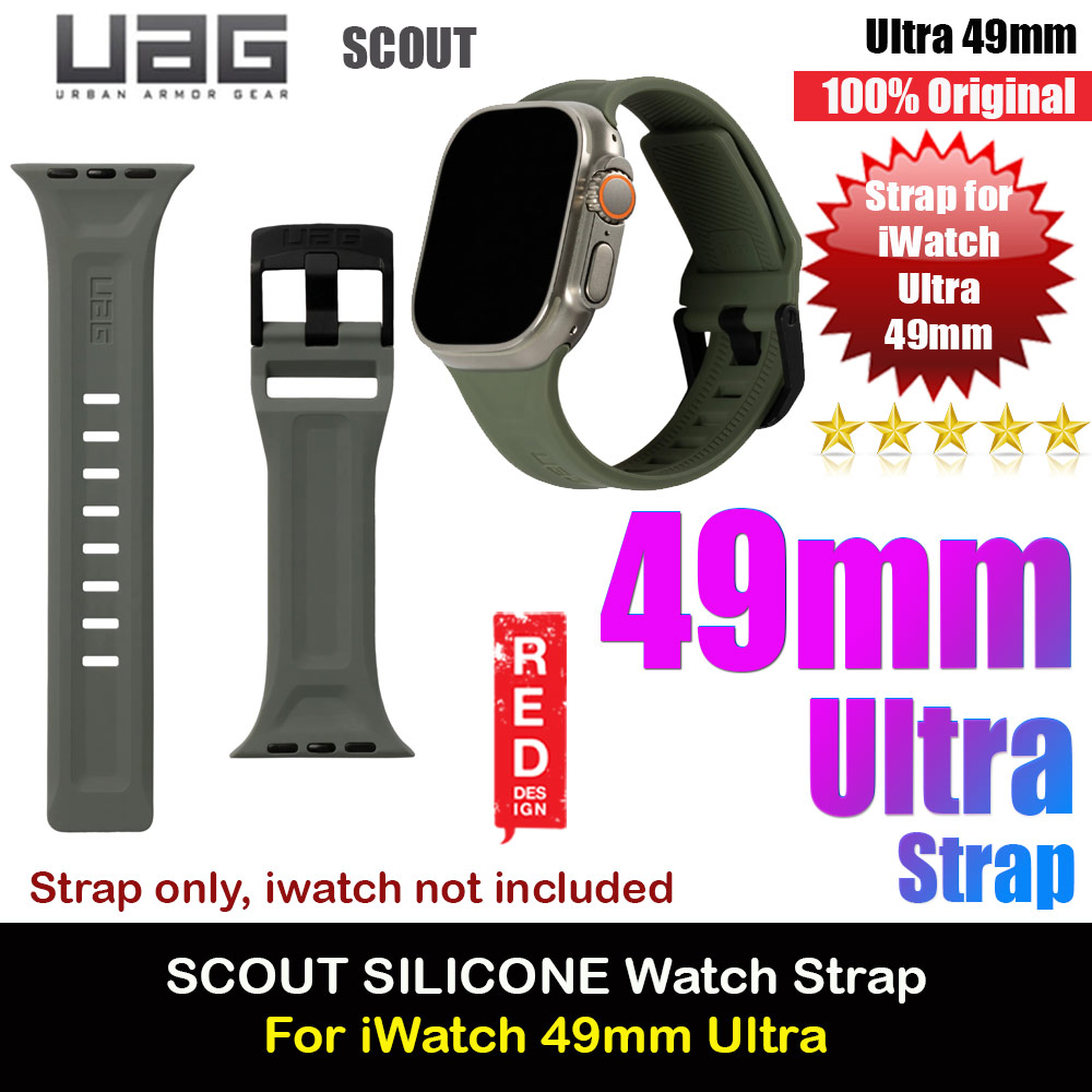 Picture of UAG Scout Silicone Strap for Apple Watch 49mm Ultra (Foliage Green) Apple Watch 49mm	Ultra 2- Apple Watch 49mm	Ultra 2 Cases, Apple Watch 49mm	Ultra 2 Covers, iPad Cases and a wide selection of Apple Watch 49mm	Ultra 2 Accessories in Malaysia, Sabah, Sarawak and Singapore 