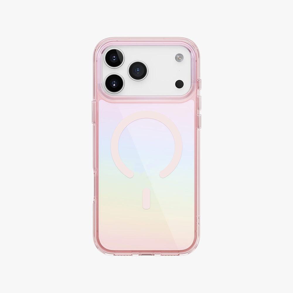 Picture of Apple iPhone 17 Pro Max 6.9 Case | Uniq Iridescia Magclick Protection Holography Case for iPhone 17 Pro Max 6.9 (Pink Prism)