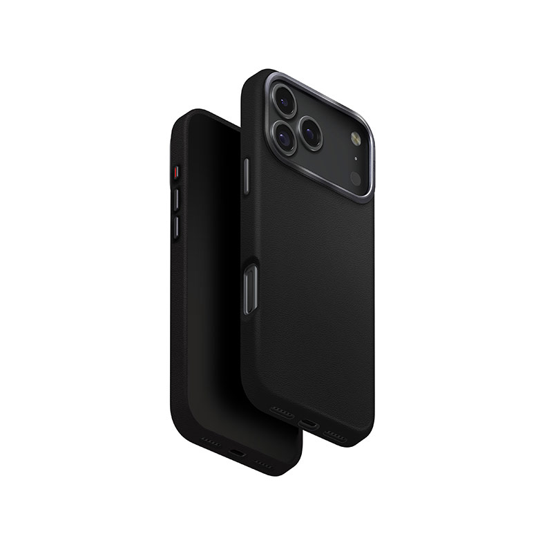 Picture of Apple iPhone 17 Pro Max 6.9 Case | Uniq Lyden Premium Leatherette Magclick Protection Case for iPhone 17 Pro Max 6.9 (Dallas Black)