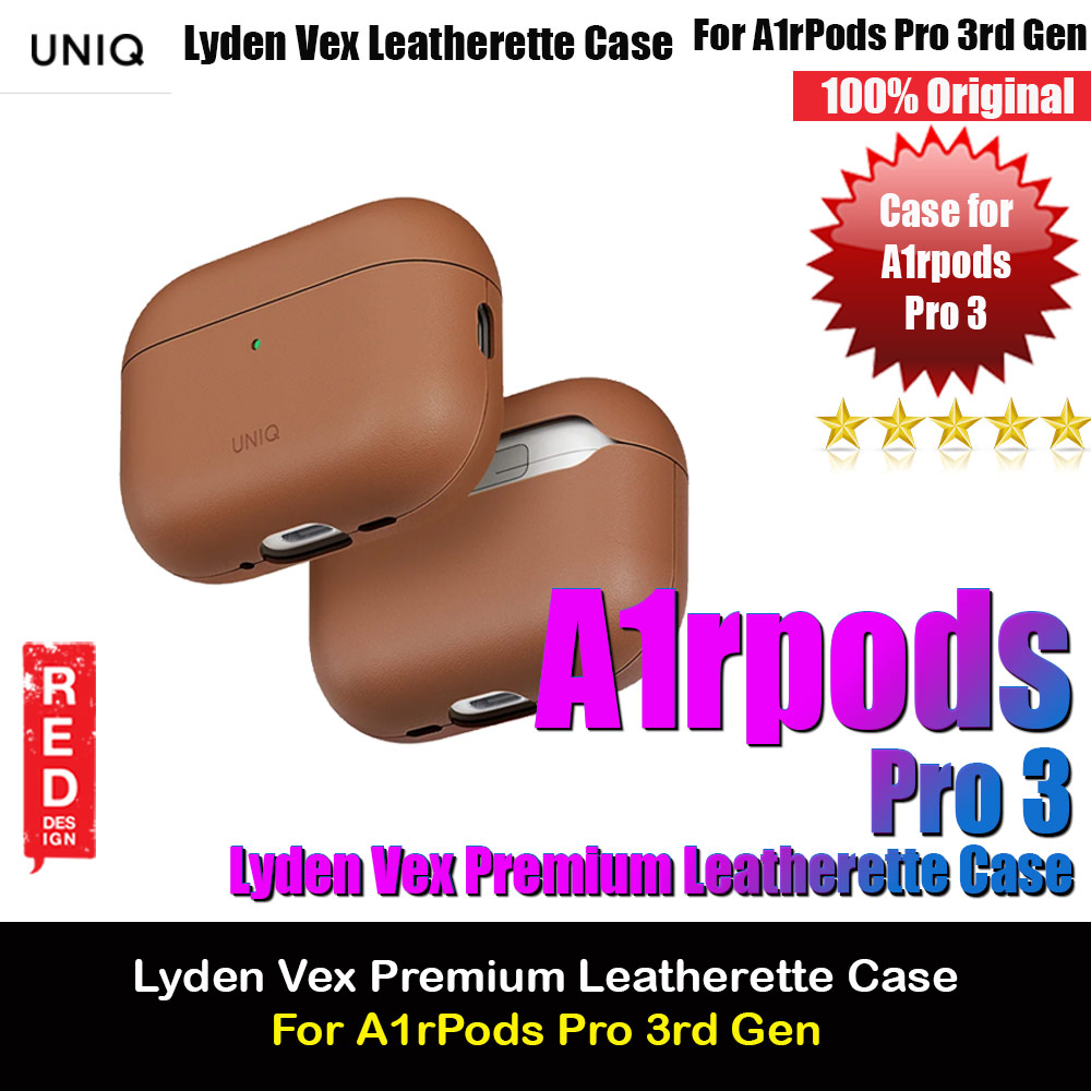 Picture of Uniq Lyden Vex Premium Leatherette Case for Airpods Pro 3 3rd Gen 2025 (Caramel) Apple Airpods Pro 3- Apple Airpods Pro 3 Cases, Apple Airpods Pro 3 Covers, iPad Cases and a wide selection of Apple Airpods Pro 3 Accessories in Malaysia, Sabah, Sarawak and Singapore 